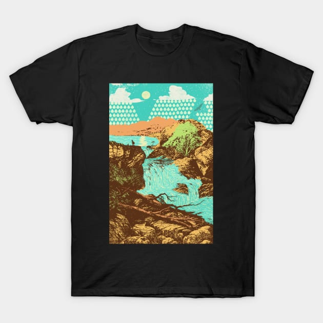 WILD WATERFALL T-Shirt by Showdeer